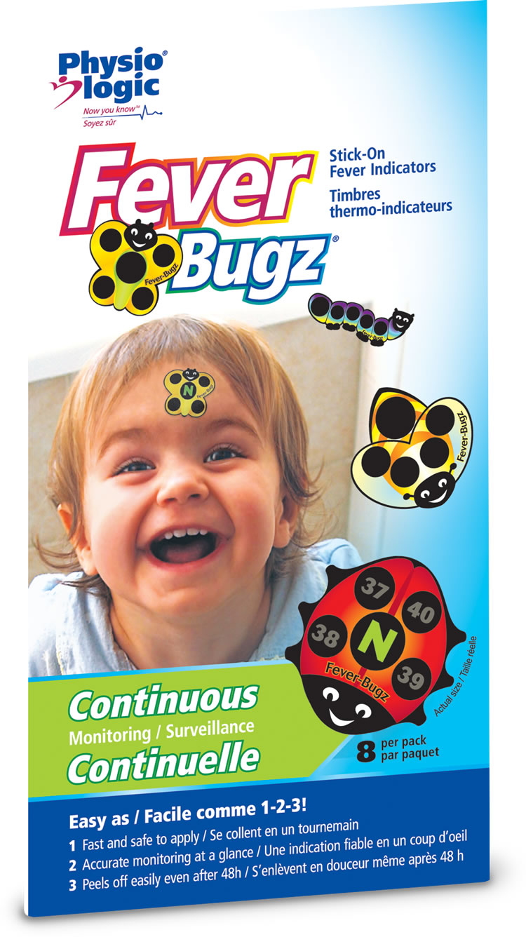 Fever-Bugz Stick on Thermo-Indicators ( 8 bugz / pack, 12 packs / box)
