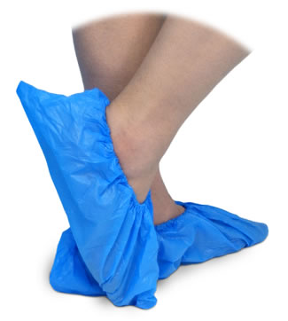 Plastic Shoe Covers, Blue (250 pairs/case)