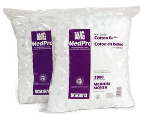 MedPro Cotton Balls (2000 / bag, 2 bg/case)
