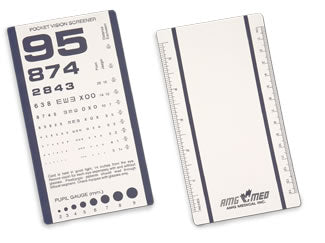 Pocket Eye Chart Test at 14in.