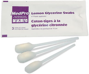Lemon Glycerine Swabs (3 / pk 25pk/box, 10 bx/case)