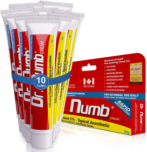 Dr. Numb Topical Anesthetic Numbing Cream - 30g (Pack of 10)
