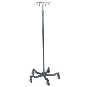 I.V. Stand Alum., Weighted Base, 4 Prong