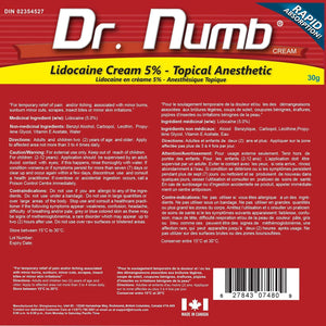 Dr. Numb Topical Anesthetic Numbing Cream - 30g (Pack of 10)